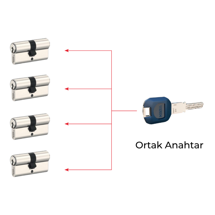 Genişletilebilir Ortak Anahtarlı Silindir Sistemi Satın Alın - 1