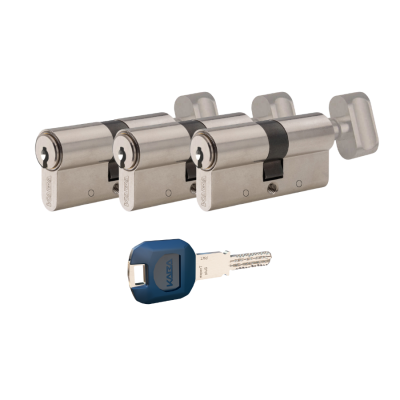 Dormakaba Expert Plus Ortak Anahtarlı 3’lü Silindir Seti (Yüksek Güvenlik • Çelik Takviyeli • Kopyalanamaz Anahtar) - dormakaba Expert+