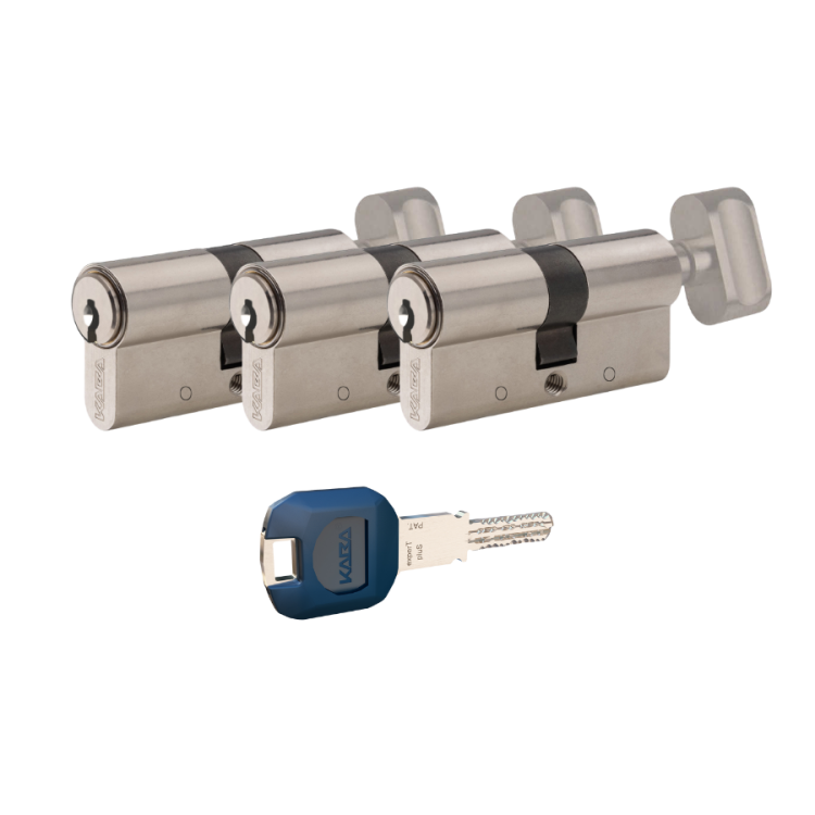 Dormakaba Expert Plus Ortak Anahtarlı 3’lü Silindir Seti (Yüksek Güvenlik • Çelik Takviyeli • Kopyalanamaz Anahtar) - 1