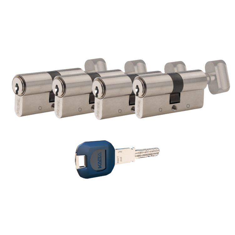 Dormakaba Expert Plus Ortak Anahtarlı 4’lü Silindir Seti (Çelik Takviyeli, Kopyalanamaz Anahtar) - 1